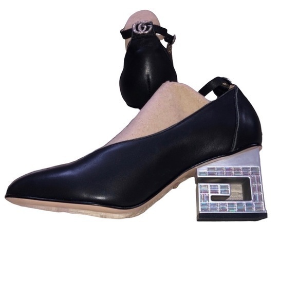 Gucci Shoes - Gucci Amber G Block Rhinestone Heels